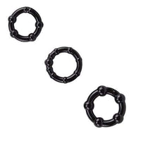 Set of 3 Beaded Cock Rings - 