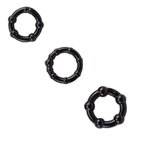 Set of 3 Beaded Cock Rings - 