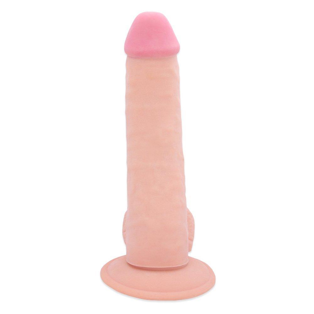 Realistic Suction Cup Dildo With Pink Tip