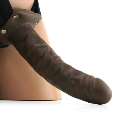 8 Inch Vibrating Hollow Strap-On - Male Sex Toys