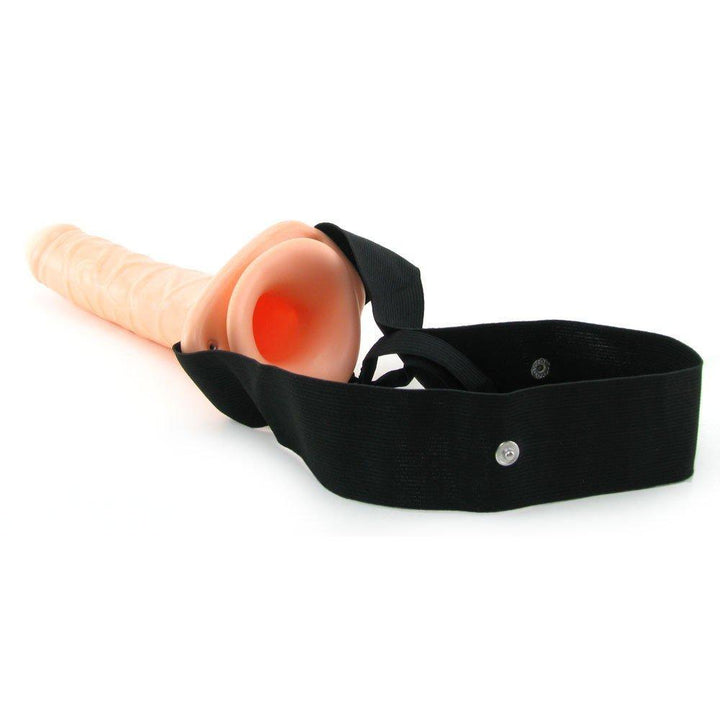 Inside of this hollow realistic dildo with flexible sex harness