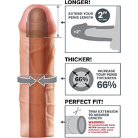 Realistic penis extender for increased girth