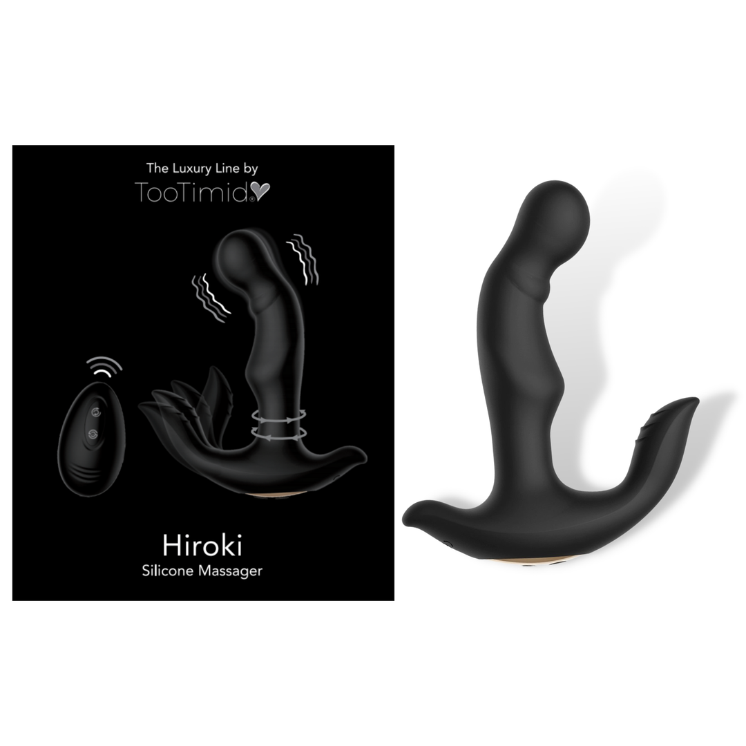 Wireless Rotating Rim Job Silicone P-Spot Massager For Men TooTimid.com Wireless Rotating Rim Job Silicone P-Spot Massager For Men TooTimid.com