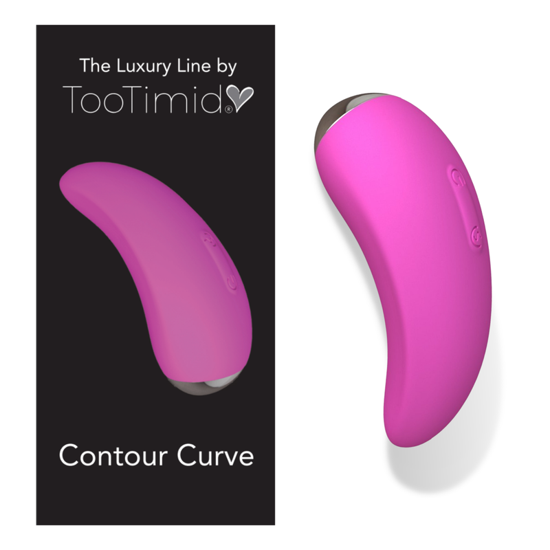 Product of the clit stimulator next to its product packaging.