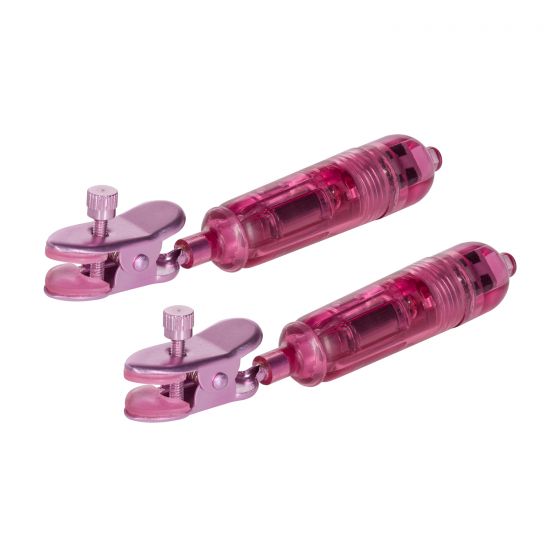 One Touch Micro Vibrating Nipple Clamps - Bondage
