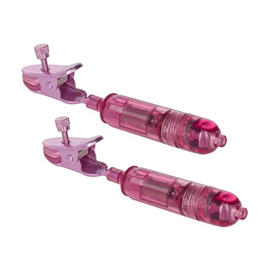 One Touch Micro Vibrating Nipple Clamps - Bondage