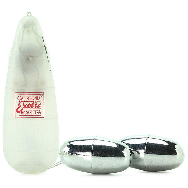 Clear remote controller with 2 vibrating silver bullets