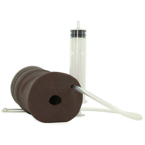 Realistic squirting male masturbator in brown