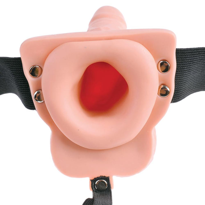 Vibrating Hollow Strap-on with Adjustable Straps - Male Sex Toys