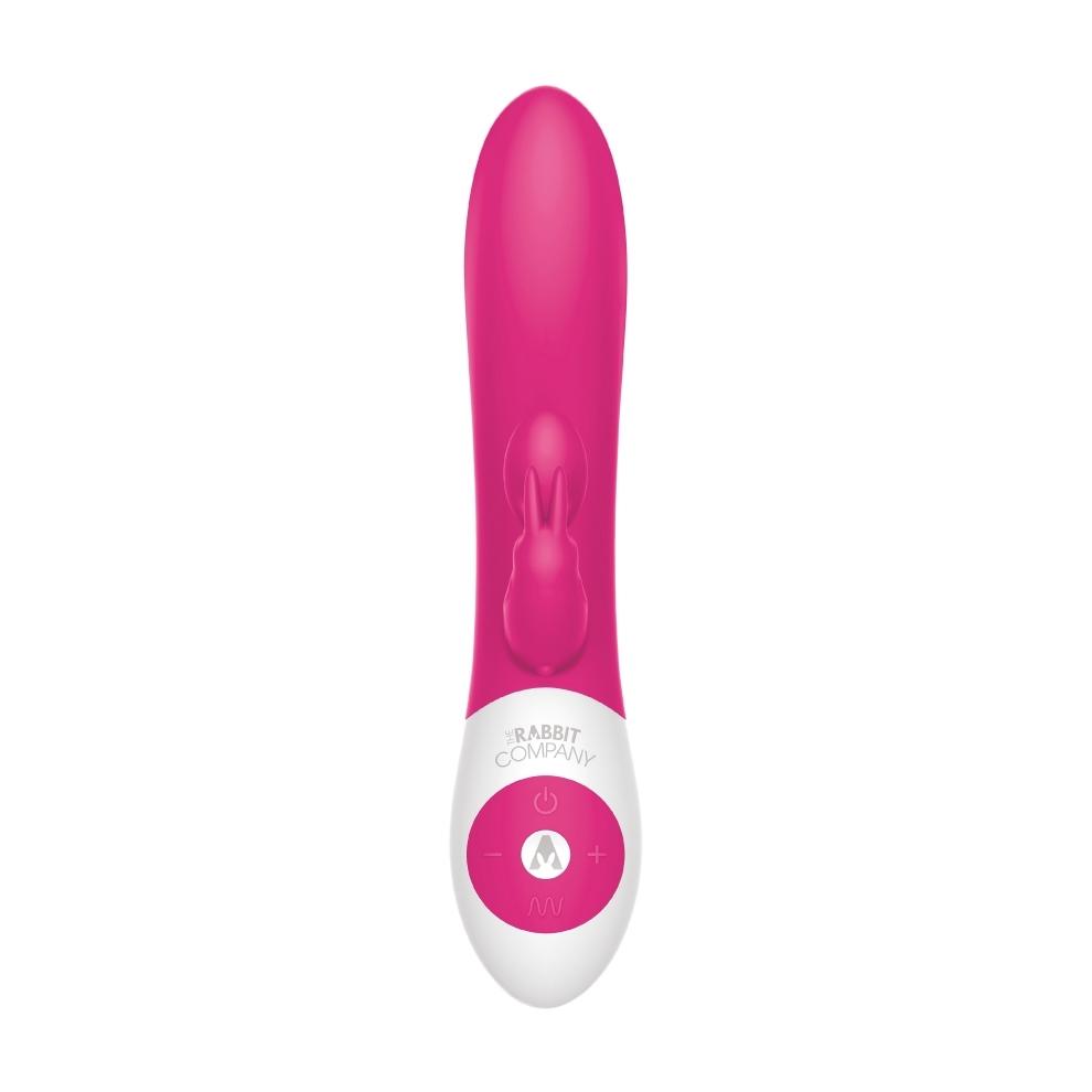 Photo of the clit sucking and vibrating rabbit in pink at a different angle