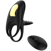 Wireless Vibrating Double Cock Ring With Tongue Teaser - Enhance Erections & Pleasure! - Male Sex Toys