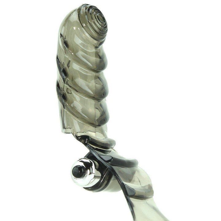 Vibrating finger glove with rippled edges